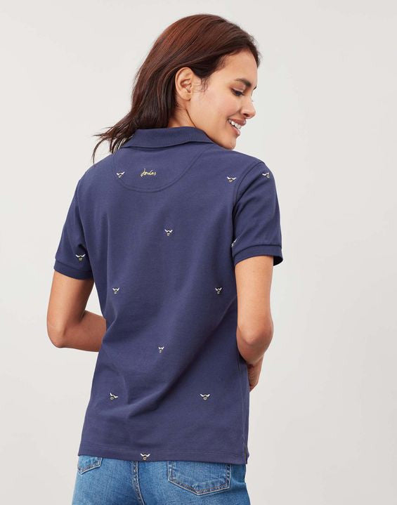 Joules Pippa printed polo shirt - Navy bee