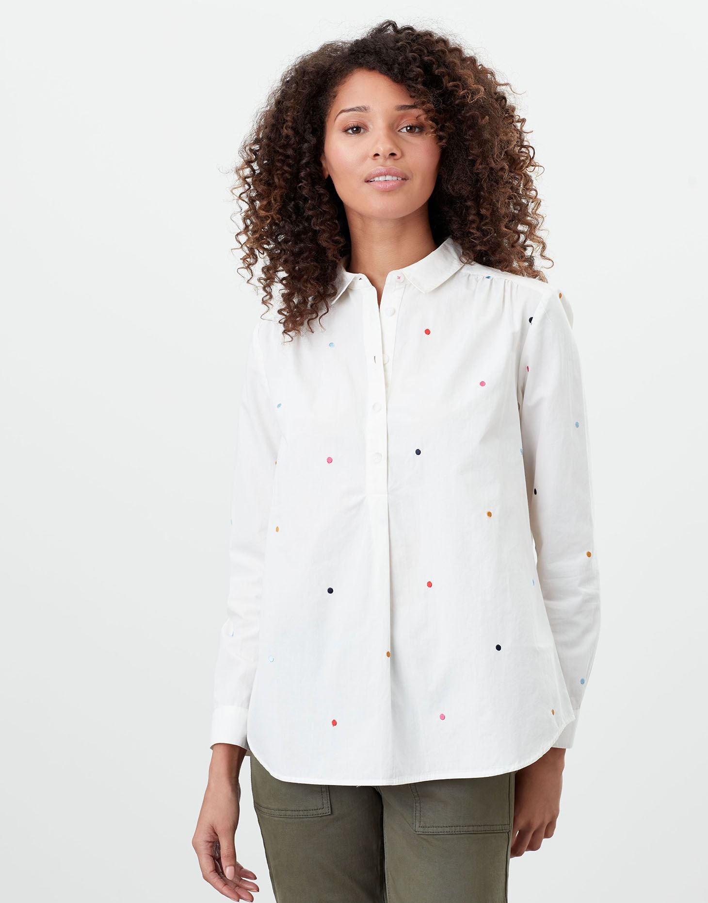 Joules - Women's Bayley Pop Over Shirt - Multi Spot