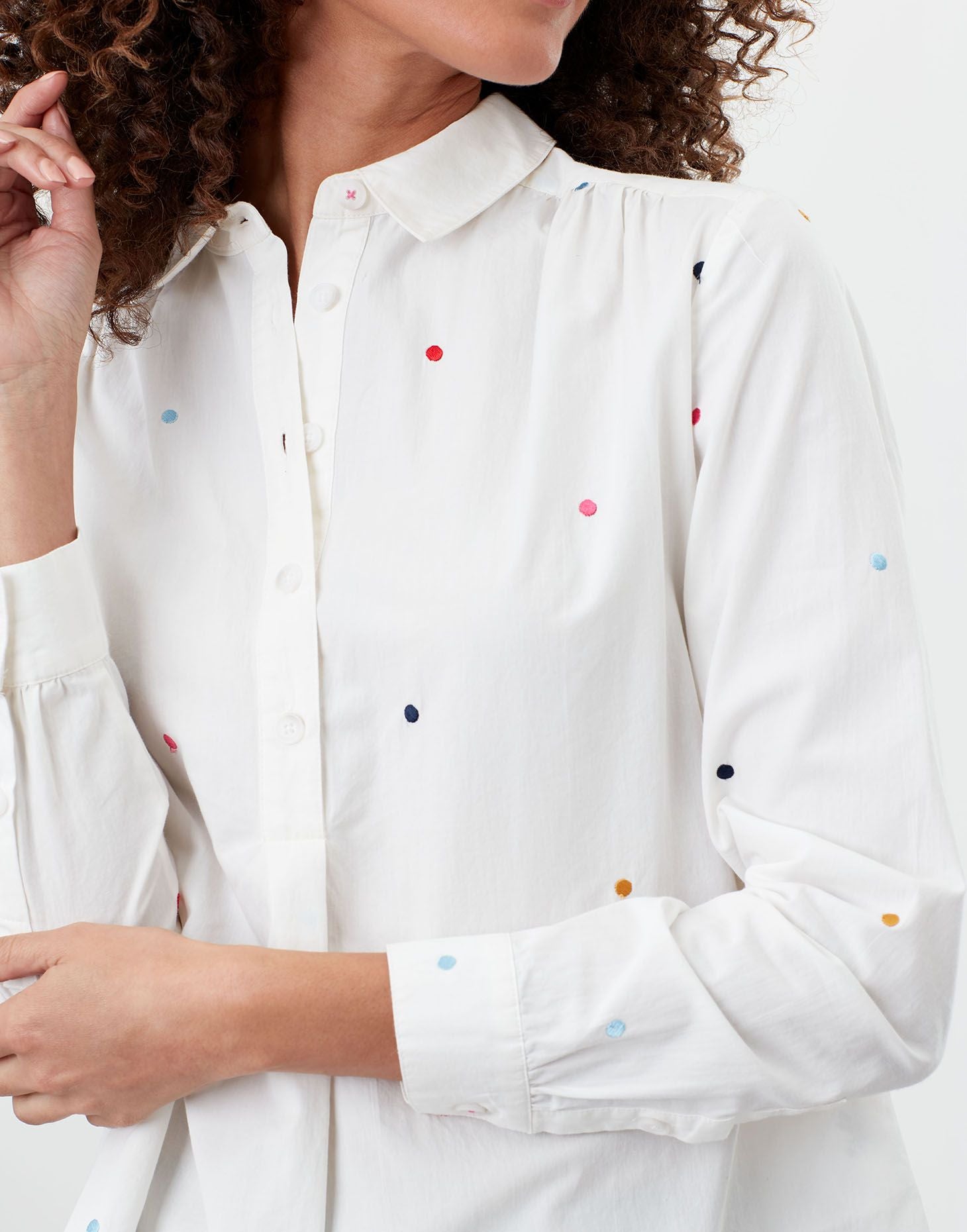 Joules - Women's Bayley Pop Over Shirt - Multi Spot