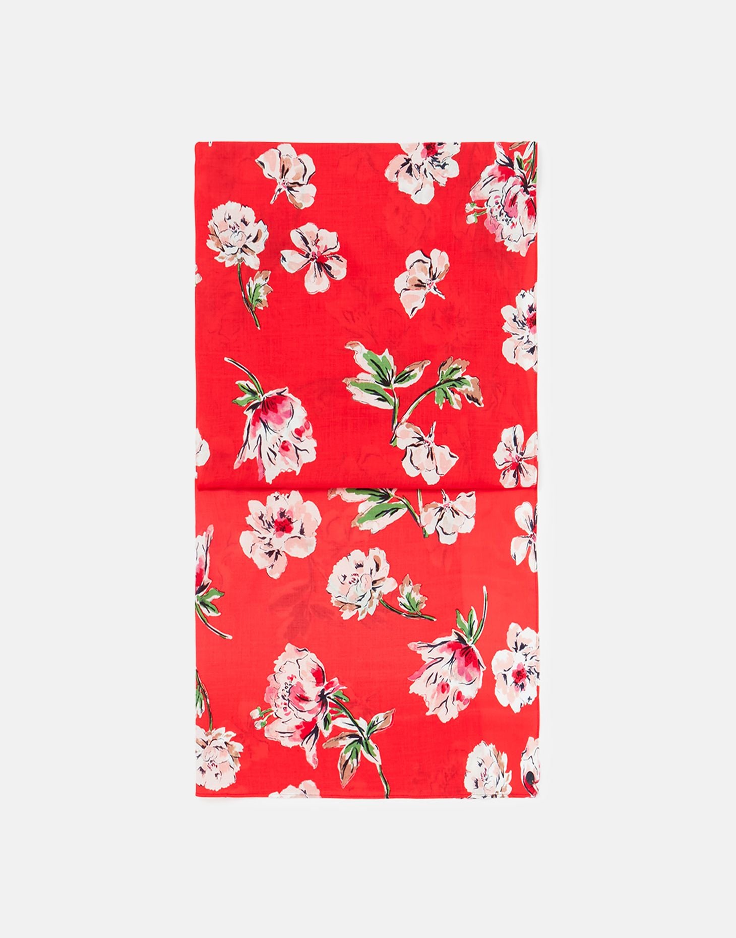 Conway Printed Scarf In Red Floral