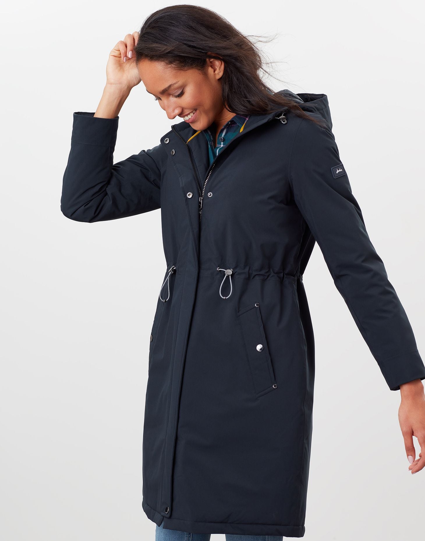 Women's Charlbury Waterproof Raincoat with Padded Lining - Navy