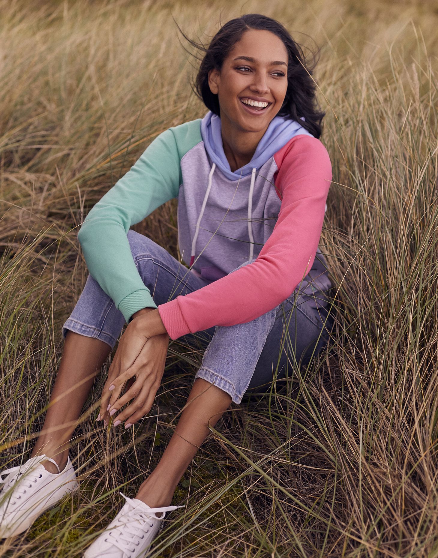 Lil Hooded Sweatshirt in Grey Marl