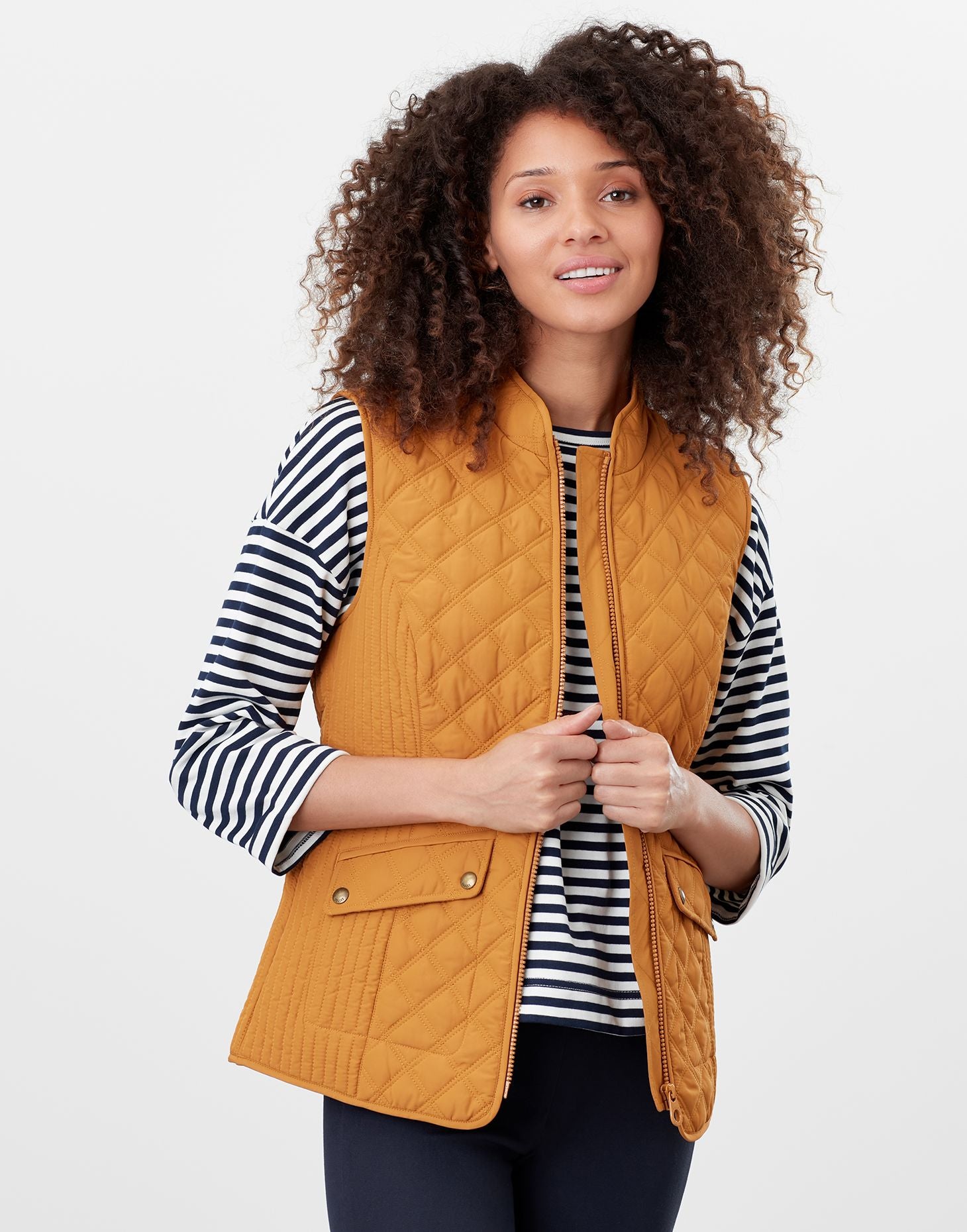 Minx Quilted Gilet - Golden