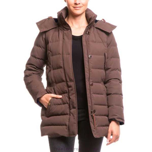 Skydown Quilted Jacket in Poivre