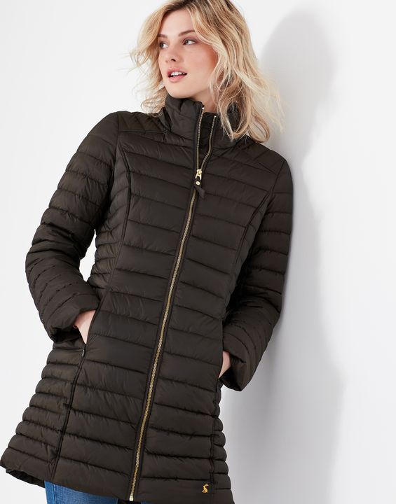 Women's Canterbury Long Quilted Jacket - Heritage Green