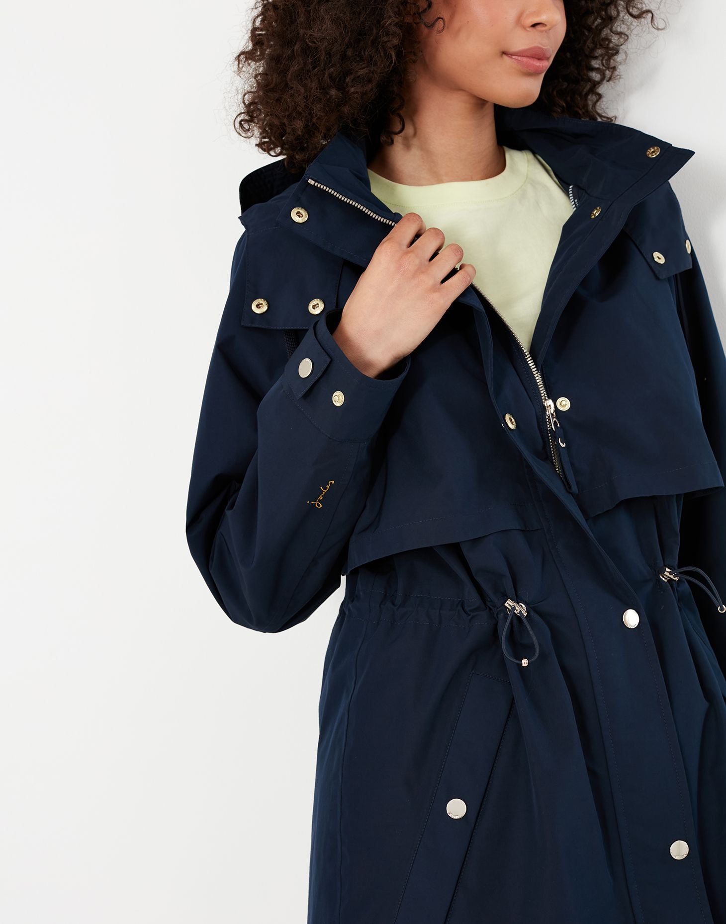 Women's Helmsley Waterproof Longline Hooded Raincoat - Marine Navy